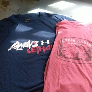 Under Armour & Eddie Bauer T-shirt Lot XL